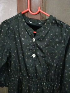 One Piece Printed Dress For Girls