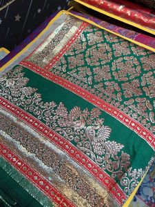Silk Brocade Fabric Saree