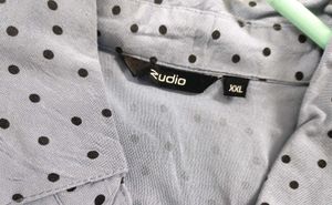 Xxl Blue Polka Dot Shirt Tunic
