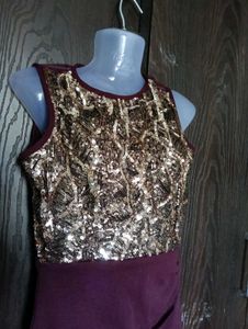 Sequin  Sleeveless Gown