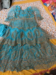 Sky Blue Part Wear Dress
