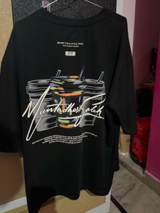 Black Graphic Print Tee