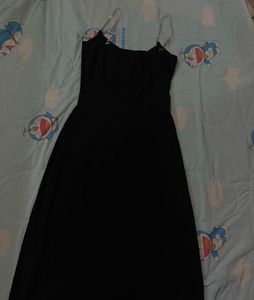 Sleek Black Slit Maxi Dress