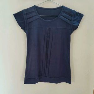 Navy Blue Casual Top