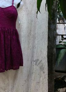 I. Purple Lace Mini Dress