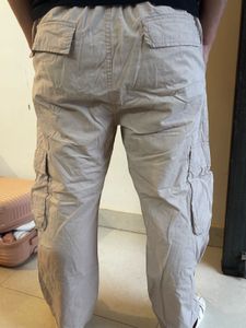Beige Cargo Pants For Men