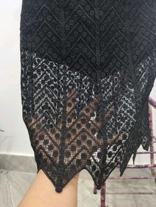 Black Lace Midi Skirt