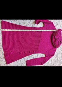 pink woolen top for women