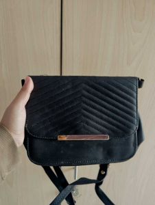 Black Quilted Crossbody Bag