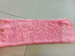 Peach Embroidered saree