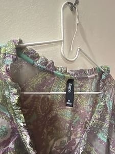 Sheer Paisley Print Top/dress