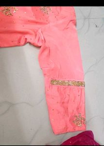 Elegant Peach Embroidered Kurta Set