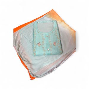 Pink Embroidered Kurta Set