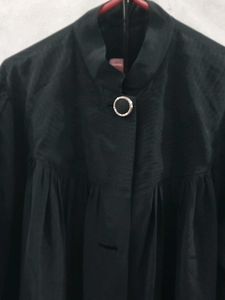 Elegant Black Button-Down Abaya