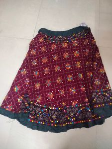 Gujrati Ethnic Skirt With Heavy Embroidery