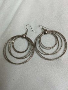 Silver Tone Hoop Earrings