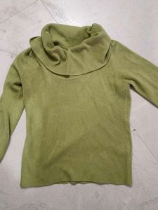Green Turtleneck Sweater