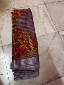 combo of 2 sarees with red blouse