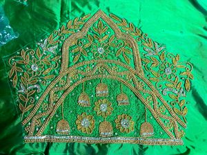 Heavy Bridal Aari Or Maggam Work Blouse Piece