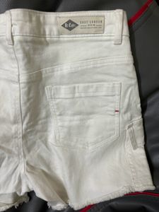 White Denim Shorts