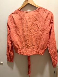 Beautiful Embroidered Crop Shirt