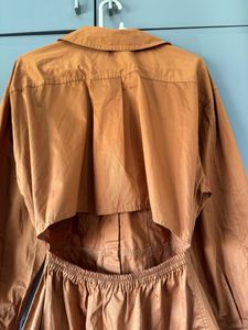Burnt Orange Shirt Dress - Zara