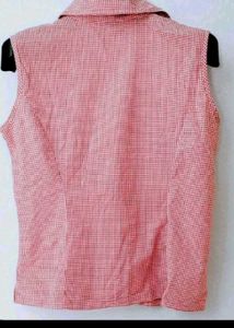 Red &amp; White Sleeveless Top