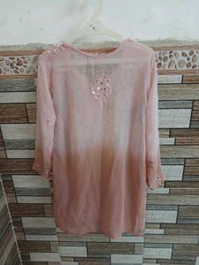 ombre mirror work Chikankari sharara