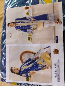 Navy Floral Embroidered Shalwar Kameez
