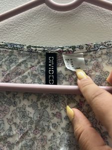 h&amp;m floral V neck back tie dress