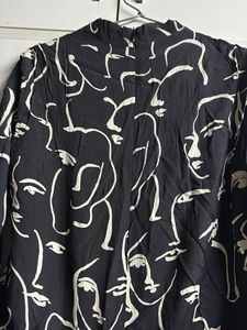 Abstract Face Print Top