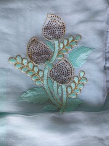 Designer Saree With Embroidery Work