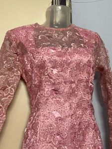 Vintage Pink Lace Maxi Dress