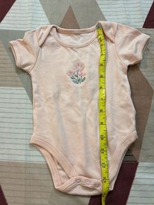 2-Pack Peach Floral Baby Bodysuits