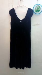 Midnight Black Velvet Dress