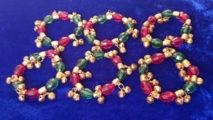 Cristal With Ghughri (Green &amp; Maroon)