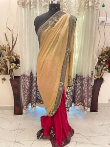 Elegant karishma kapoor inspo Embroidered Saree