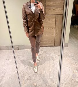 Leather Shirt With Belt