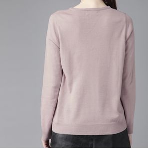 Women Lavender Solid Sweater
