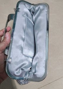 Silver Rhinestone Clutch............