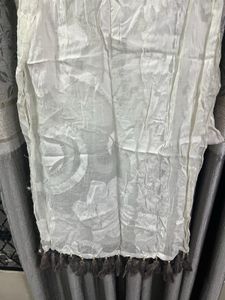 Fancy Dupatta With Brown Tassels
