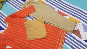 Orange Kurta Set