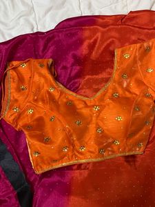 y2k two shade saree with beaded blouse