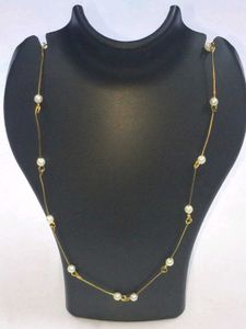 Necklace Gold pearls Chain adjustable British st