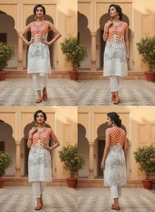 W Abstract Printed Kurta