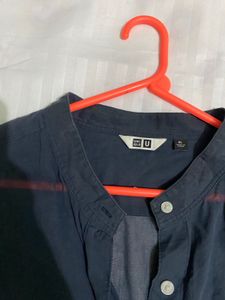 Uniqlo Blue Shirt In See Through