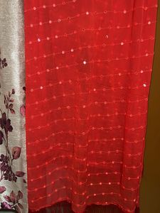 Red Sequin Dupatta