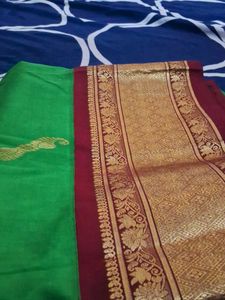Green &amp; Gold Sari