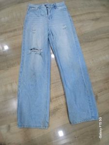 Light Wash Wide Leg Jeans