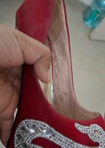 Red Embellished HIgh  Heels